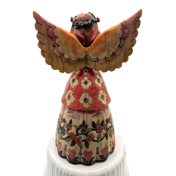 Jim Shore Angel Of Gratefulness Figurine Handcrafted 10" Tall Floral Design - Picture 4 of 6